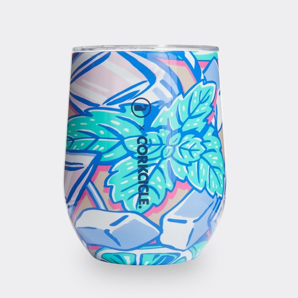 Corkcicle Other - CORKCICLE and Vineyard Vines mint julep print stemless wine glass (NWT)